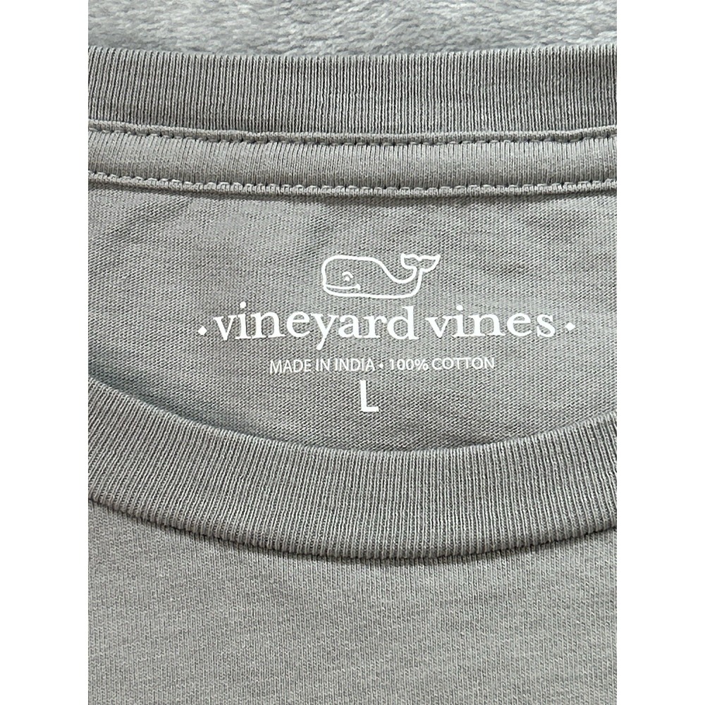 Vineyard Vines Football Long Sleeve T-Shirt Mens Large Grey Whale Logo Preppy - Picture 6 of 16